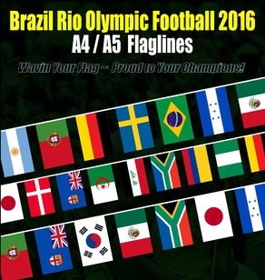 Brazil Rio Olympic 2016 Flagline Flag Buntings